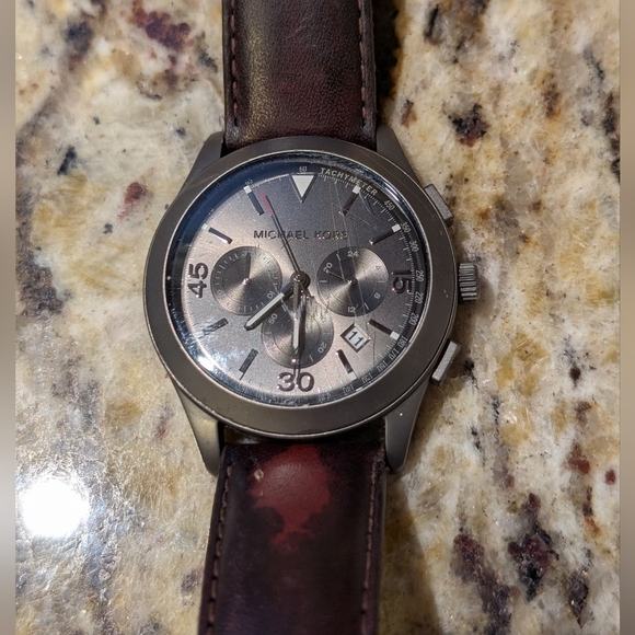 Michael Kors Other - Michael Kors Gareth Men's Watch MK8471 Brown Leather Band